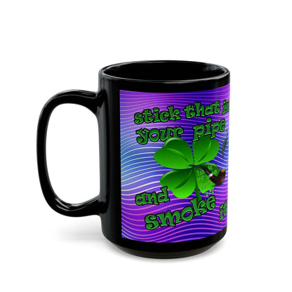 celtics logo - Black Mug (purple wave)
