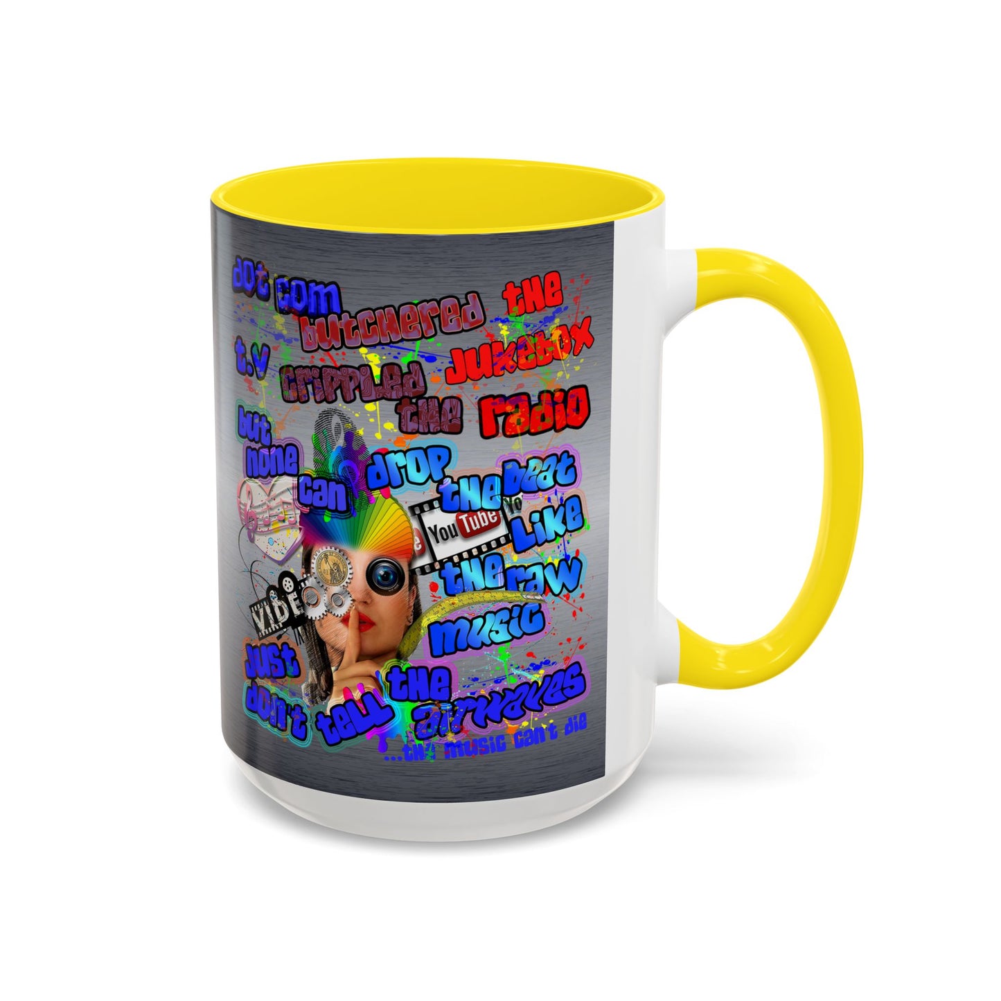 drop the beat - Accent Mug (brushed nickel)