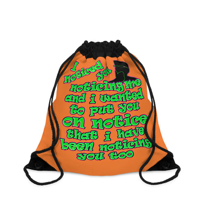 noticed you noticing - Drawstring Bag (crusta)