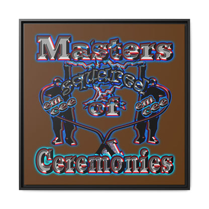em cee squared - framed canvas art (brown)