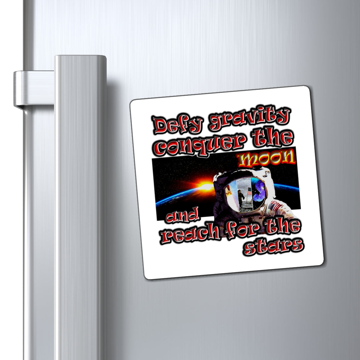 defy conquer reach - Magnets - (white)