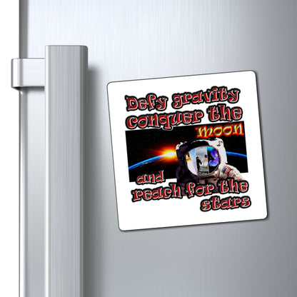 defy conquer reach - Magnets - (white)