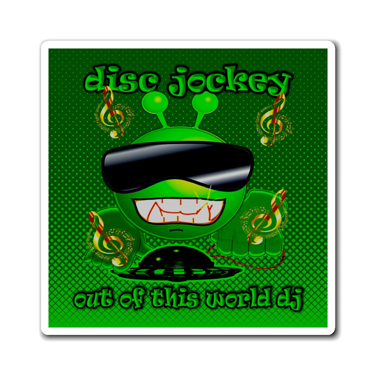 disc jockey - Magnets - (logo green)