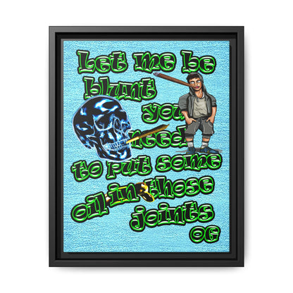 og - framed canvas art (faded blue)