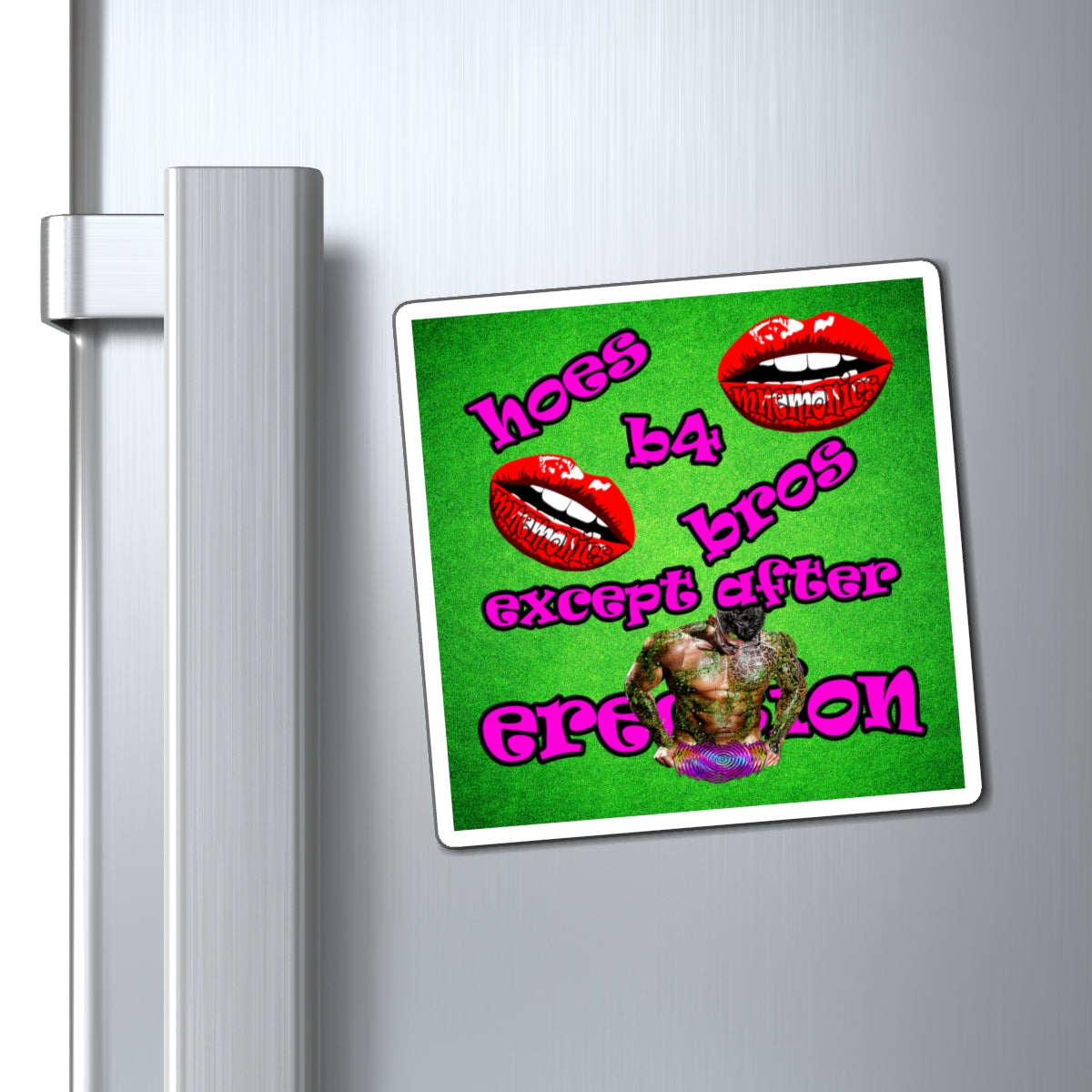 hoes b4 bros - Magnets - (green turf)