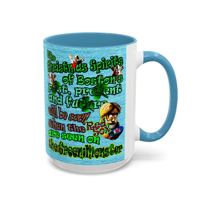 christmas spirits of boston - Accent Mug (faded blue)