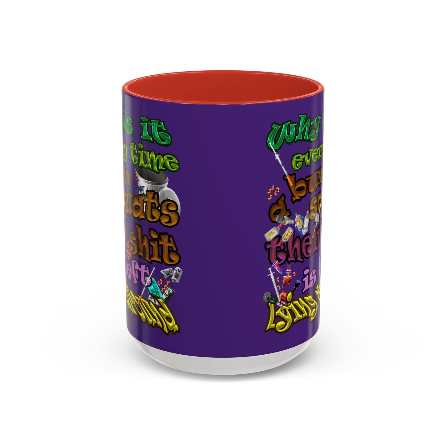the bum's shit - Accent Mug (purple)