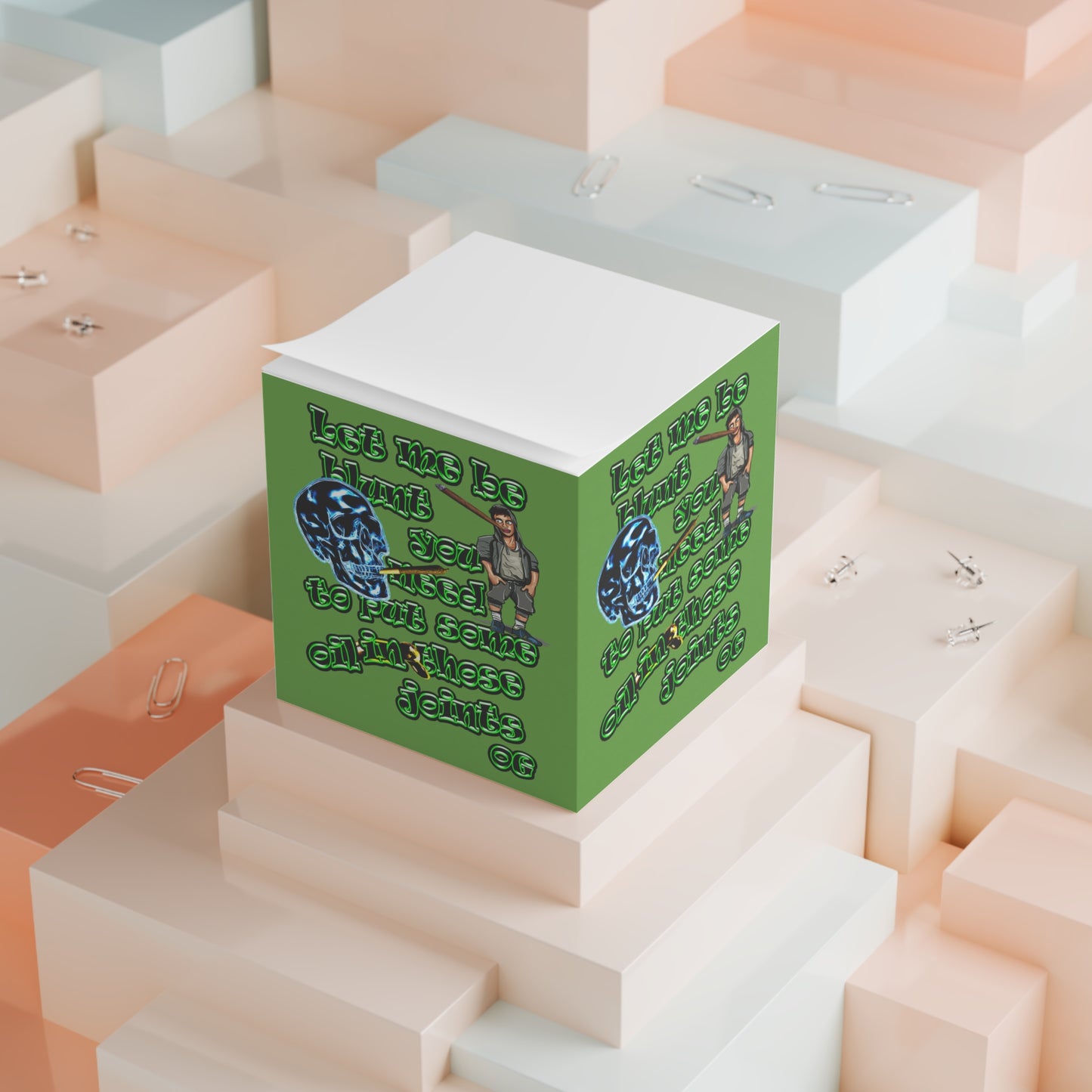 og - note cube (green)