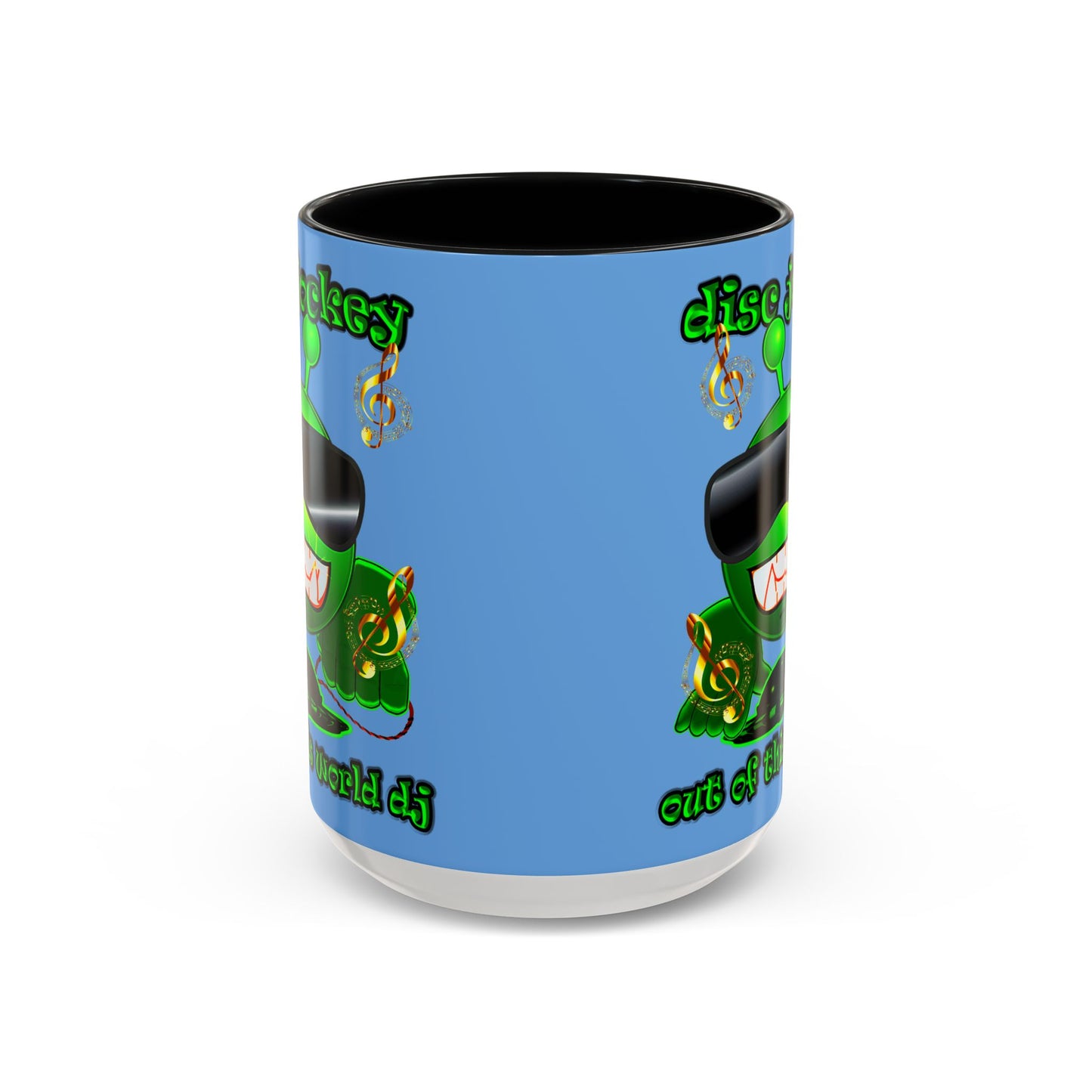 disc jockey - Accent Mug (light blue)