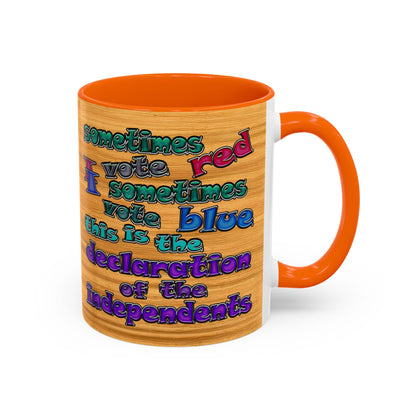 declaration of the independents - Accent Mug (butterscotch wood finish)