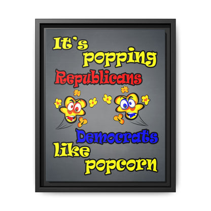 popping like popcorn - framed canvas art (grey-light grey)