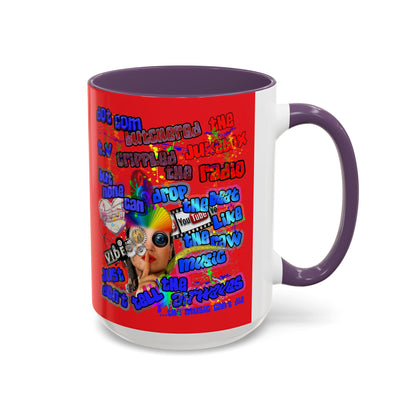 drop the beat - Accent Mug (yellow)