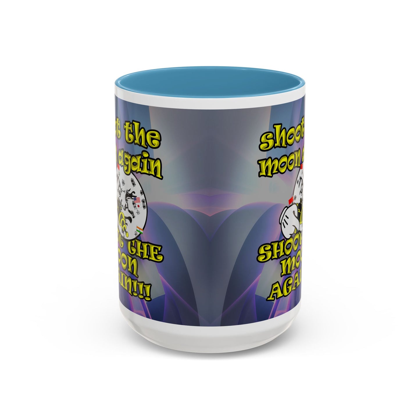 shoot the moon again - Accent Mug (grey-pink wave)