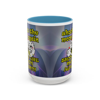 shoot the moon again - Accent Mug (grey-pink wave)
