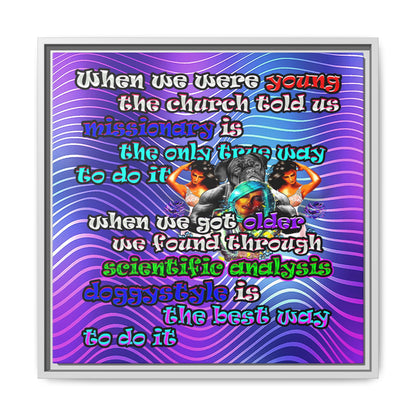 doggystyle - framed canvas art (purple wave)