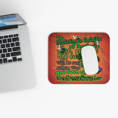 christmas spirits of boston - Mouse Pad (Rectangle) (burnt orange)