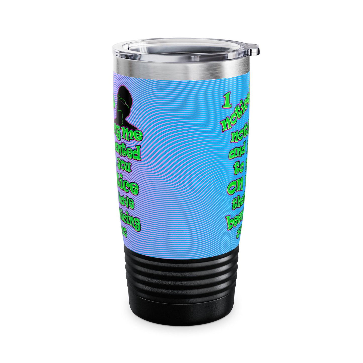 noticed you noticing - Ringneck Tumbler, 20oz (light blue-purple wave)