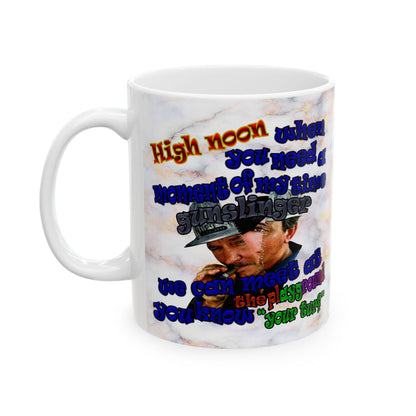 high noon - White Mug (white marble)