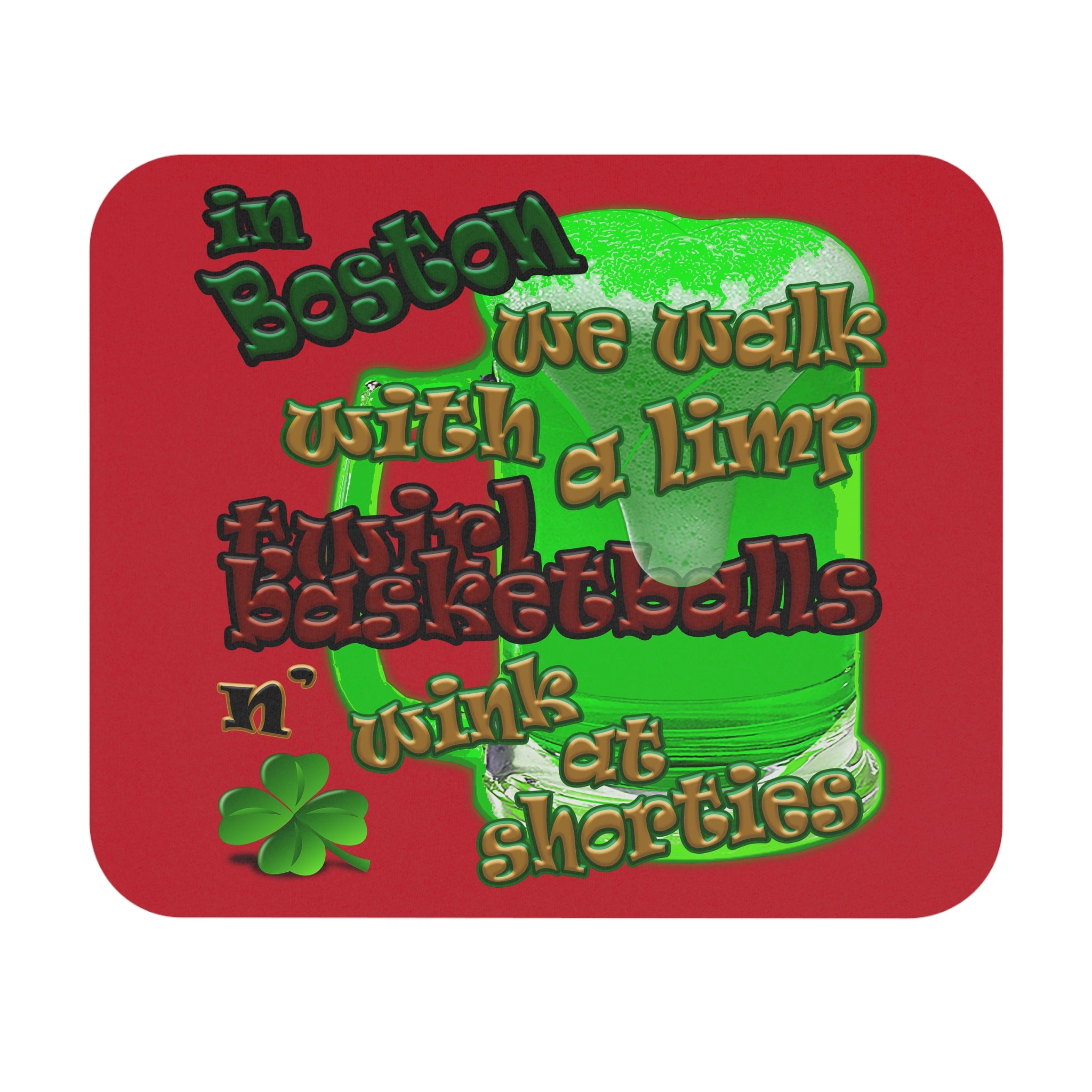 celtics logo - Mouse Pad (Rectangle) (dark red)