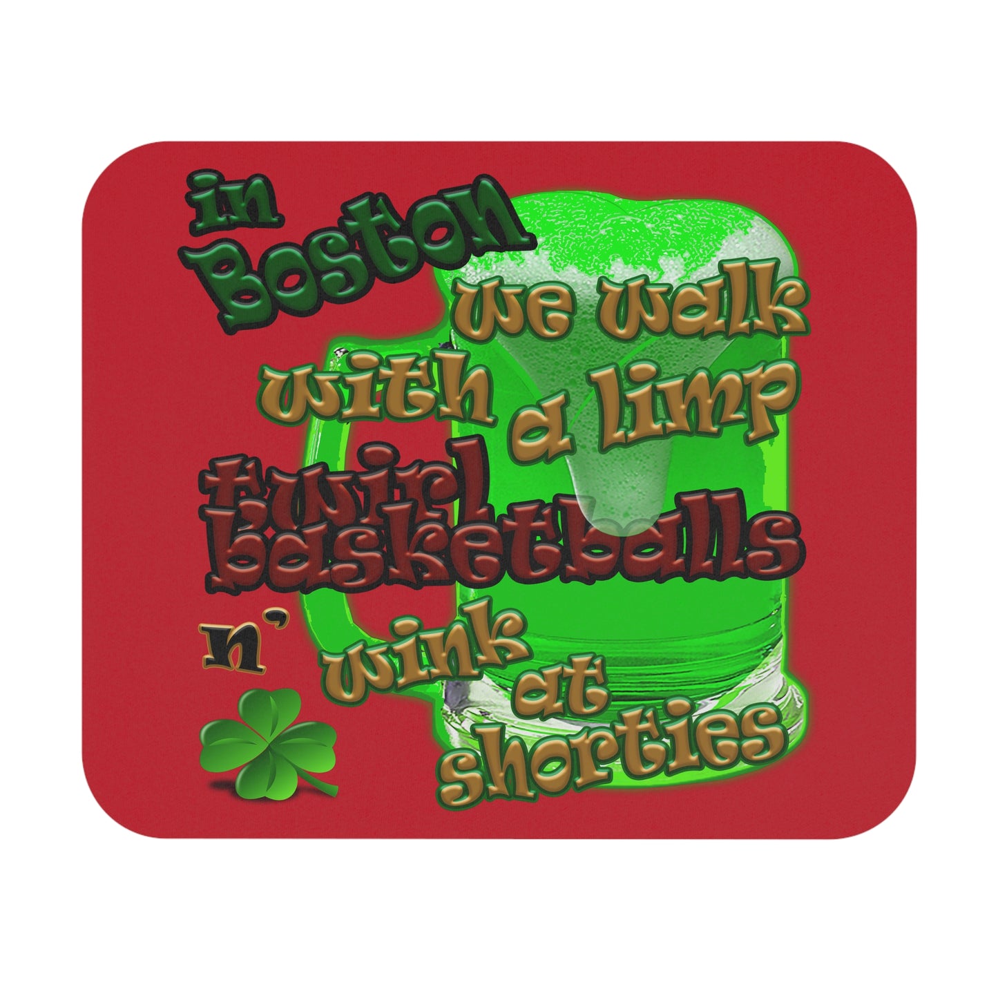 celtics logo - Mouse Pad (Rectangle) (dark red)
