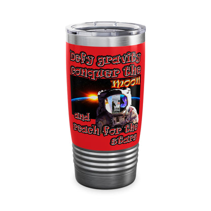 defy conquer reach - Ringneck Tumbler, 20oz (red)