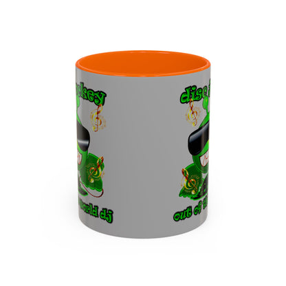 disc jockey - Accent Mug (light grey)