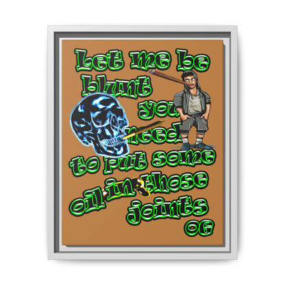 og - framed canvas art (light brown)
