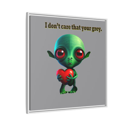I don't care that your grey - framed canvas art (grey)