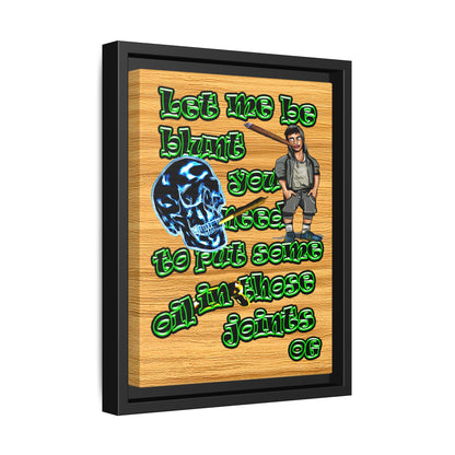 og - framed canvas art (butterscotch wood finish)