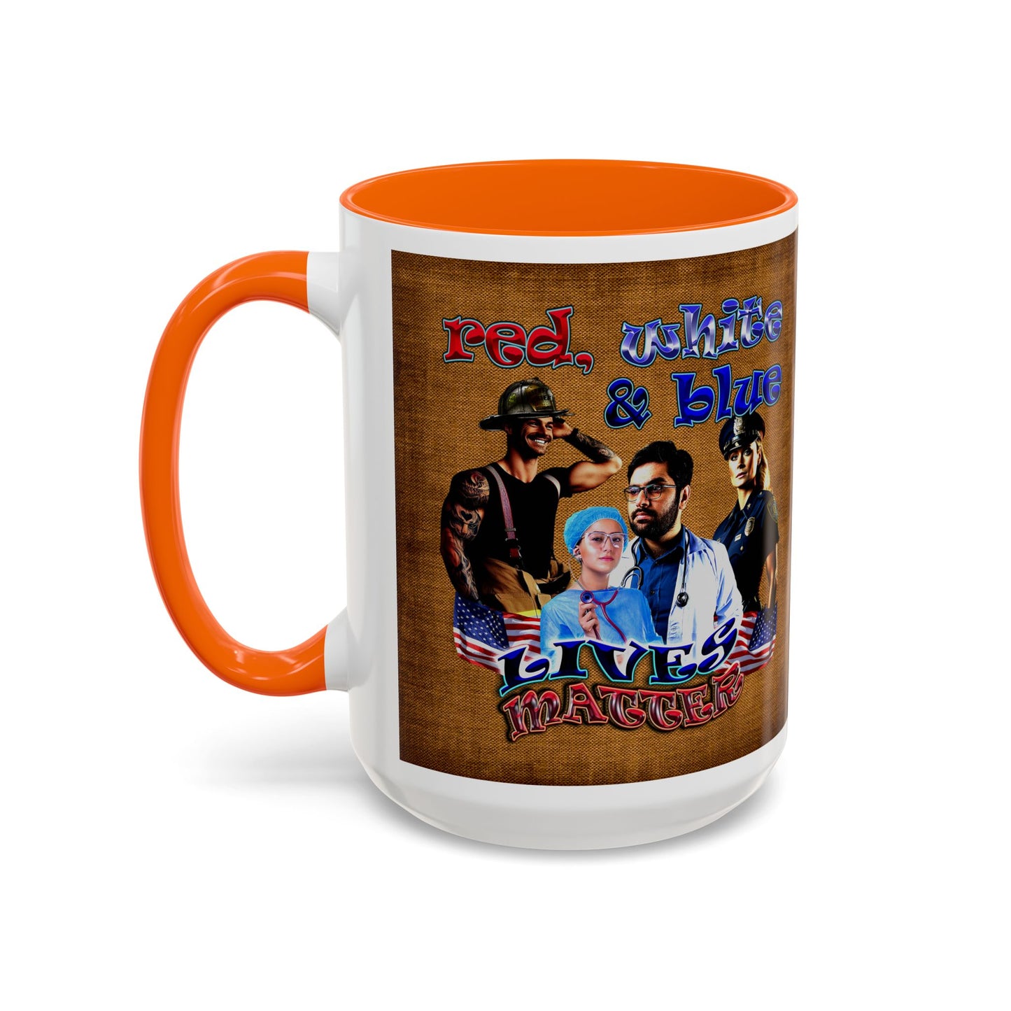 rw&b lives matter - Accent Mug (brown papyrus)