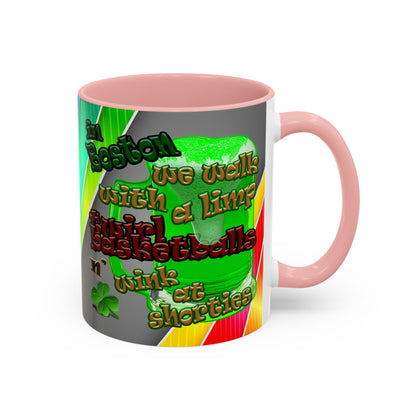 celtics logo - Accent Mug (rainbow split)
