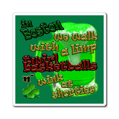 celtics logo - Magnets - (dark green)
