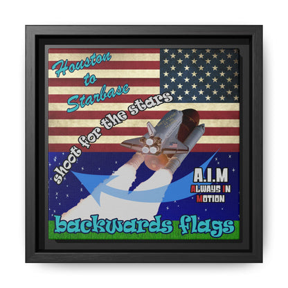 shoot for the stars - framed canvas art ('snoops' background)