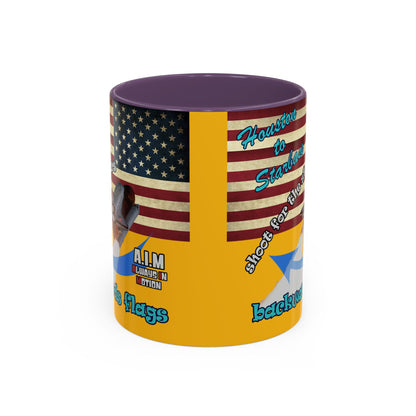 shoot for the stars - Accent Mug (yellow)