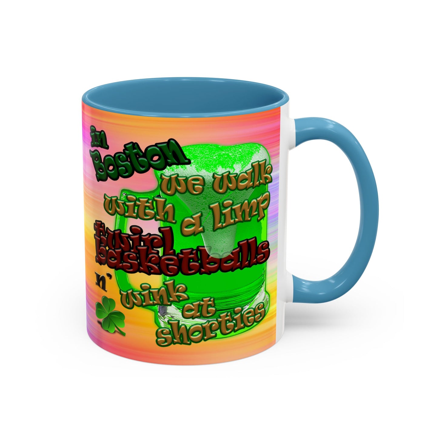 celtics logo - Accent Mug (color blur)