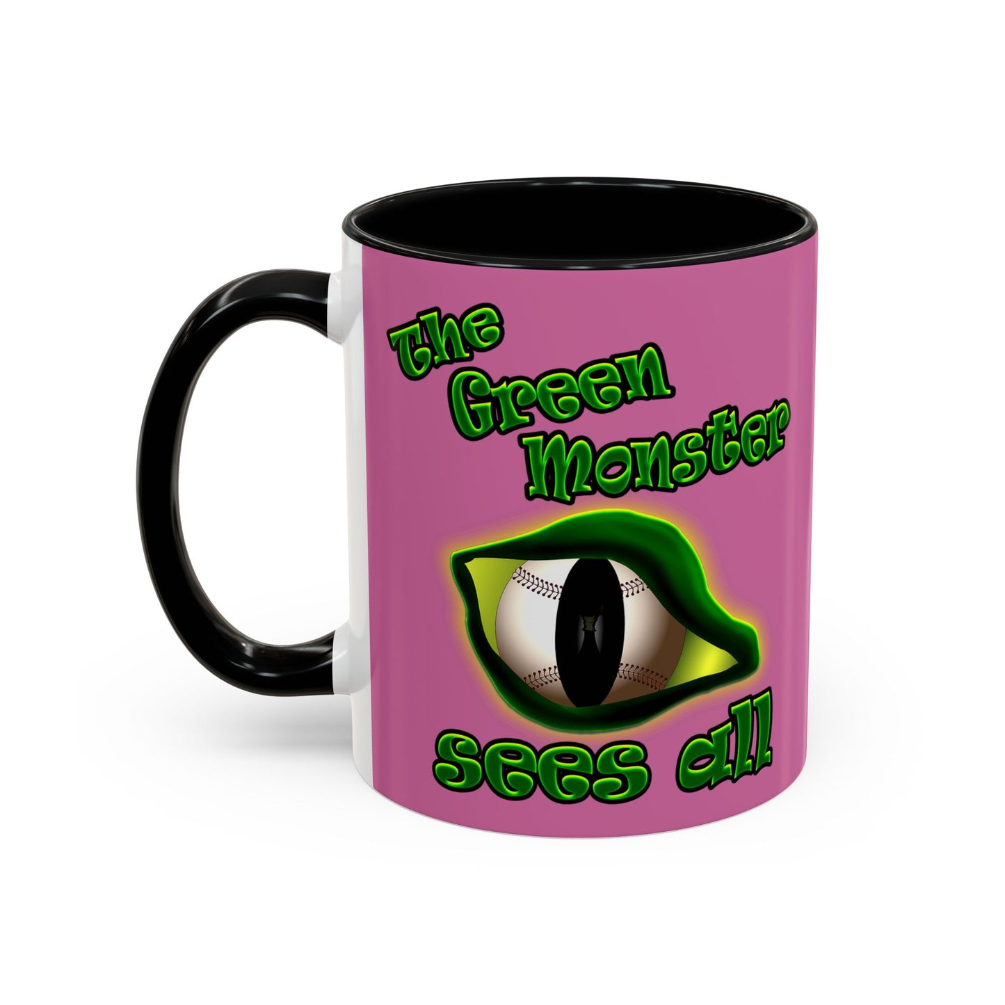 green monster - Accent Mug (light pink)
