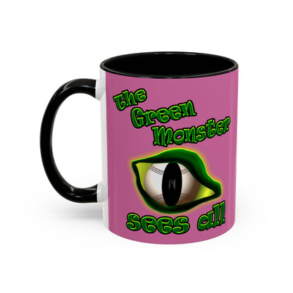 green monster - Accent Mug (light pink)