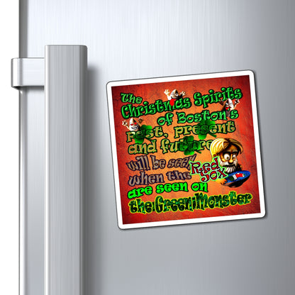 christmas spirits of boston - Magnets - (burnt orange)