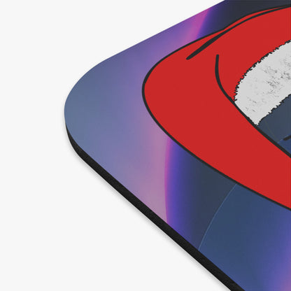 santa's shoes - Mouse Pad (Rectangle) (grey-pink wave)