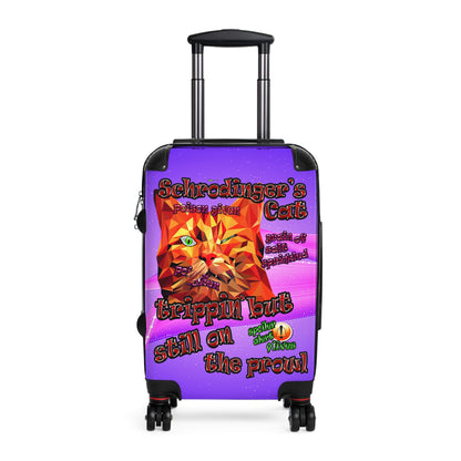 schrodinger's cat - Suitcase (purple-pink wave)