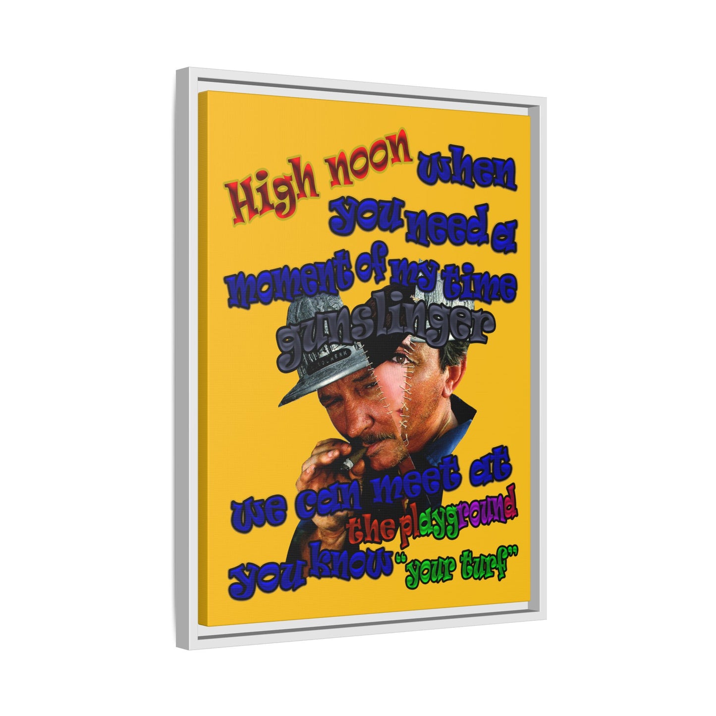 high noon - framed canvas art (yellow)