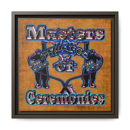 em cee squared - framed canvas art (brown papyrus)