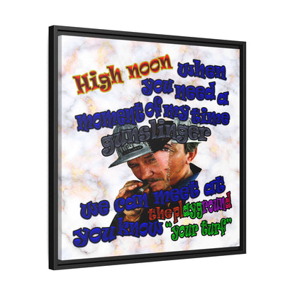 high noon - framed canvas art (white marble)
