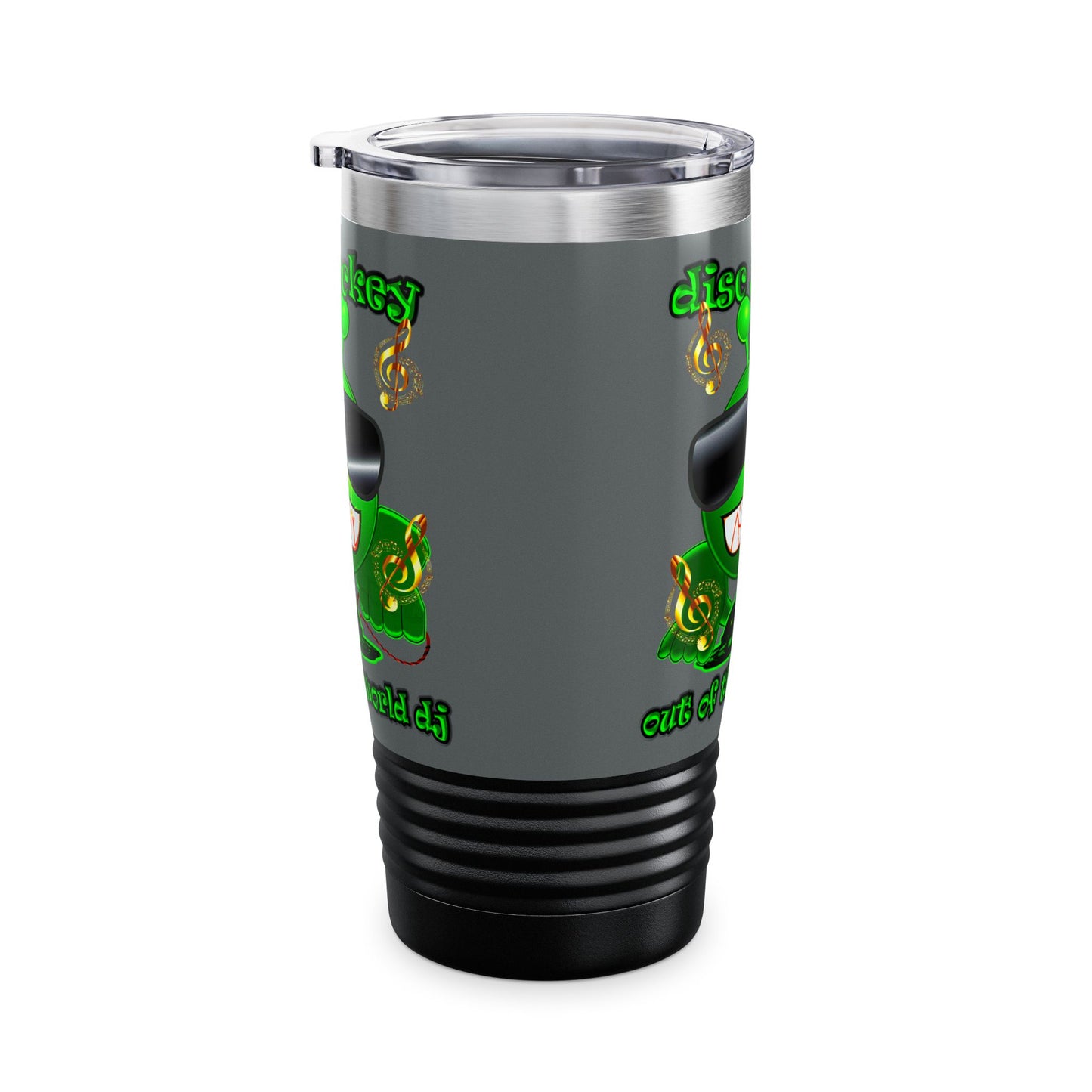 disc jockey - Ringneck Tumbler, 20oz (dark grey)