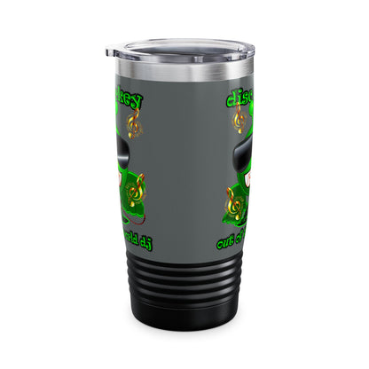 disc jockey - Ringneck Tumbler, 20oz (dark grey)
