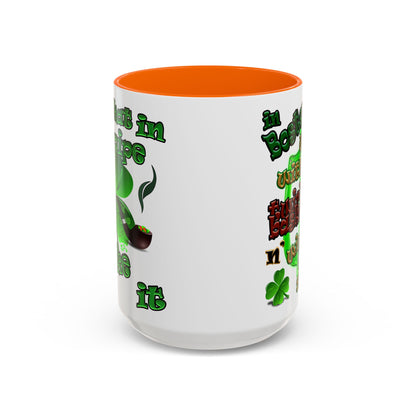 celtics logo - Accent Mug (white)