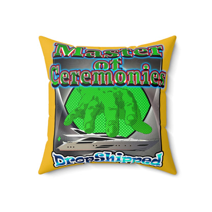 logo - Faux Suede Square Pillow - (yellow)