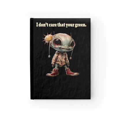 I don't care that your green - journal-blank (black)