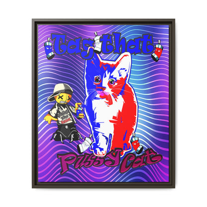 tag that - framed canvas art (purple wave)