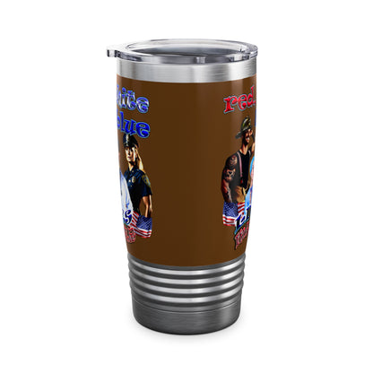 rw&b lives matter - Ringneck Tumbler, 20oz (brown)